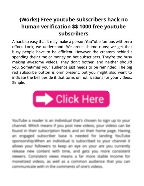 1000 free youtube subscribers hack.